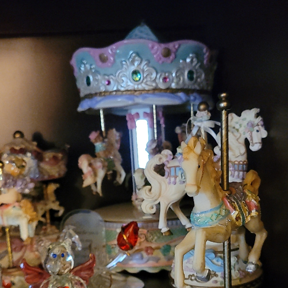 Colorful Carousel Horse Figurine